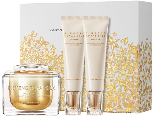 네이처리퍼블릭 진생 로얄 실크 워터리 크림 위드 아이크림 3종 세트, 1세트