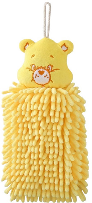 Care Bears 彩虹熊雪尼爾擦手巾 30 x 16cm, 黃色, 1個