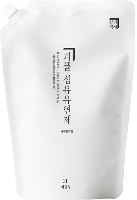 살림백서 섬유유연제 베베코튼향 리필, 2L, 1개