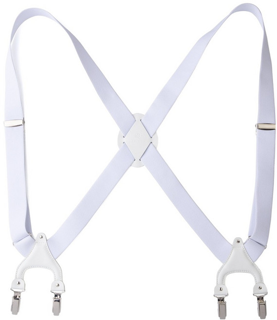 블랑플뢰르 남성용 소가죽 솔리드 홀스터 서스펜더 멜빵