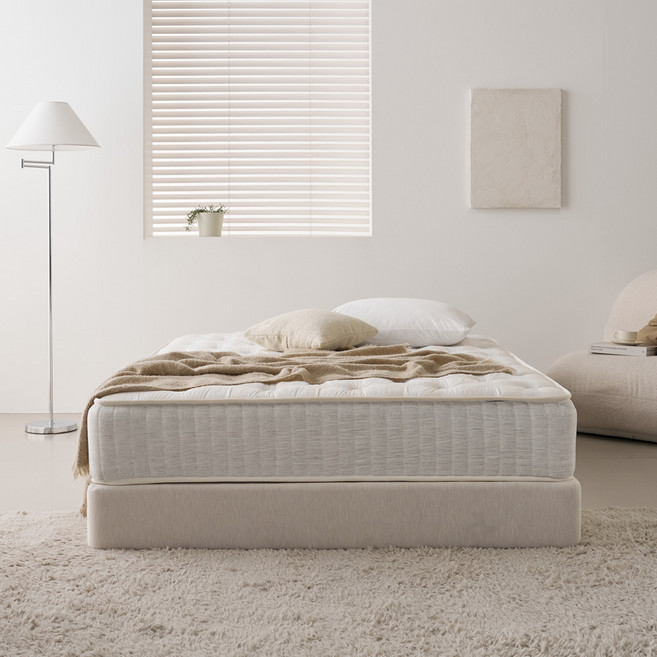 웰퍼니쳐 허리엔 버터 본넬 매트리스 베이지 스트라이프 방문설치, 22cm, 미디엄