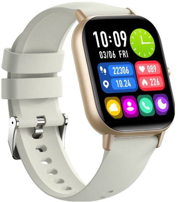 Ergotech 人因科技 衡動智慧腕錶 SW216, 奶茶金, 2.01吋, 藍牙 + USB