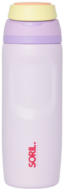 SORIL. 吸飲立保溫杯, 粉紫色, 1個, 750ml