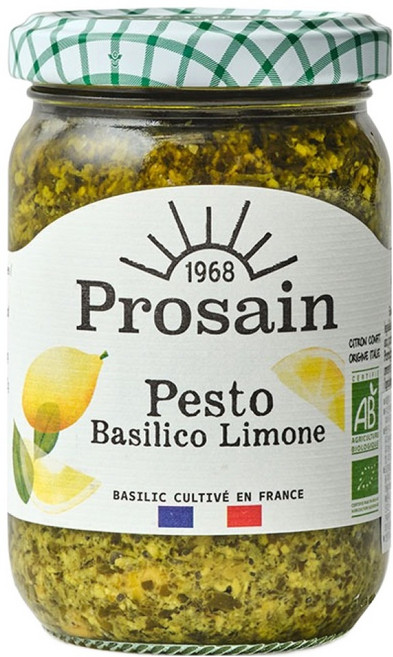 普羅尚 有機檸檬羅勒青醬, 185g, 1個