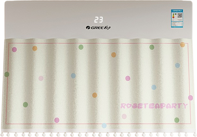 릴리픽 깔끔 에어컨 가리막 커튼 120 x 50 cm, 1개, 비누방울