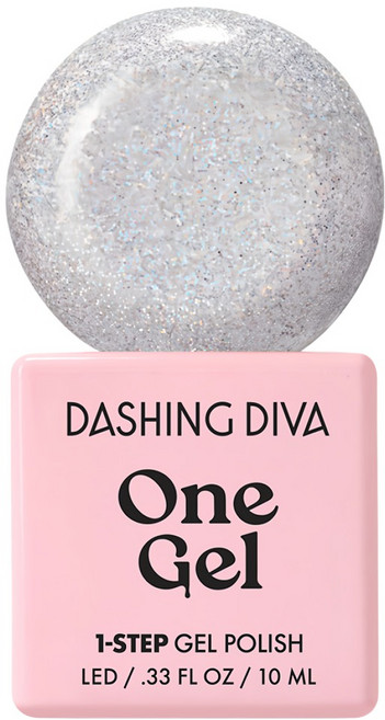 DASHING DIVA One Gel UV凝膠指甲油, G13 派對銀, 10ml, 1瓶