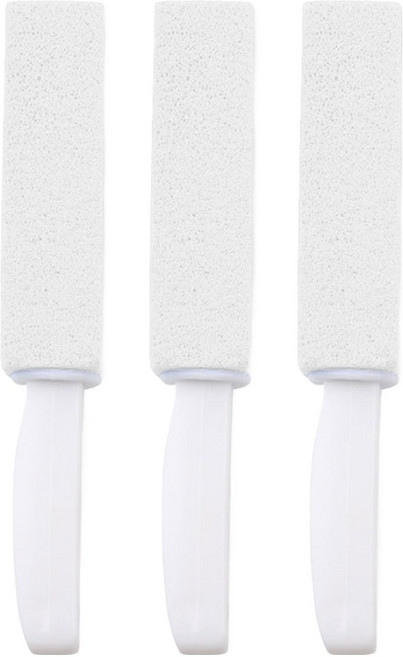 棒狀馬桶尿石去除清潔刷 3入, 白色