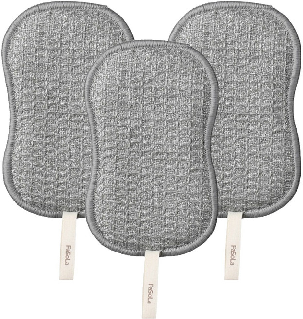 FaSoLa 多用途不掉毛雙面洗潔布, 1入, 3個裝