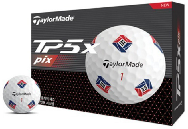 테일러메이드 TP5X PIX 골프공 5피스, 화이트, 12개입, 1개