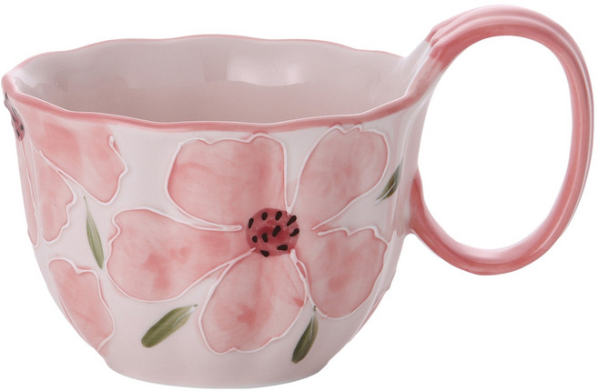 리빙아트 플로웨어 핸드메이드 머그컵 500ml, 분월당, 1개