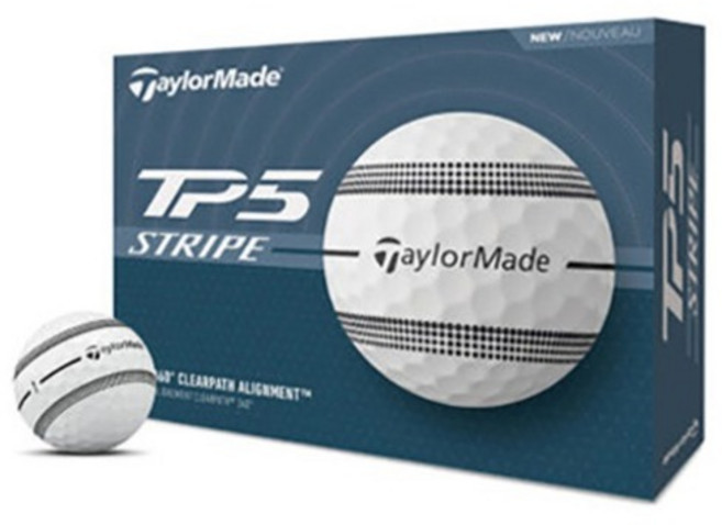 테일러메이드 TP5 Stripe 골프공 5피스, TP5 스트라이프(화이트), 12개입, 1개