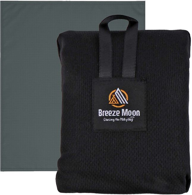 Breeze Moon 露營口袋墊 坐墊 野餐墊, 黑色