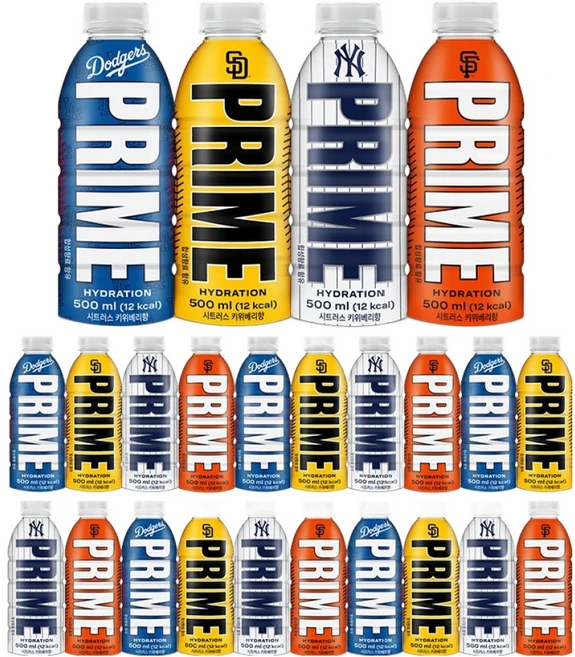 드링크프라임 하이드레이션 시트러스 키위베리향 랜덤발송, 24개, 500ml - 쿠팡