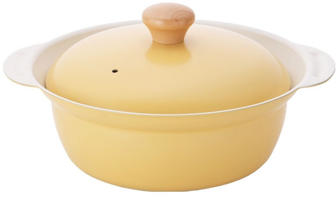 Cookin Kitchen Flower 電磁爐咕咕輕量砂鍋, 黃色, 1個, 20cm