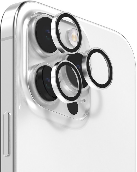 ihitKOREA 相機鏡頭金屬保護貼鋼化玻璃2片組 銀色, 1套