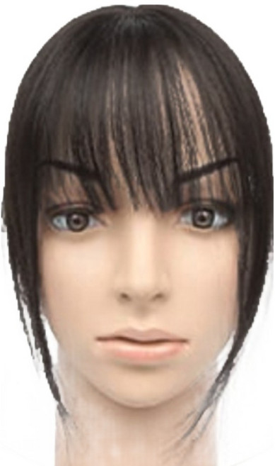 여우가발 3D 입체커버 앞머리 정수리 부분가발 W2023 5 x 6 x 29 cm, 자연검정, 1개