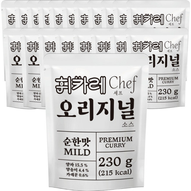 휘카레 셰프 오리지널 소스 순한맛, 230g, 20개