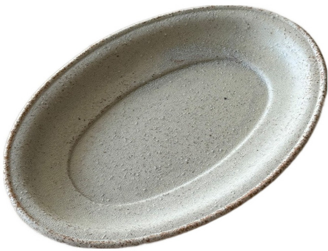 니코트 스톤오브제 오발플레이트 타원접시, 1개
