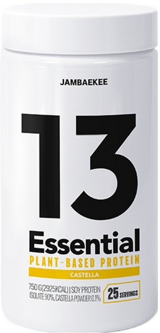Jambaekee 必需植物性蛋白質 長崎蛋糕口味, 750g, 1個