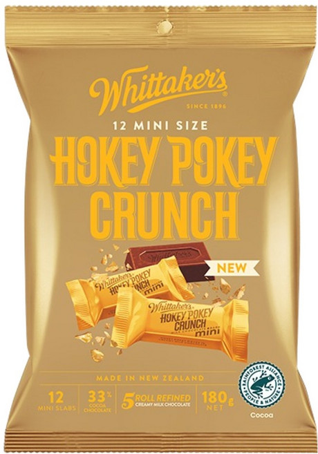 Whittaker's 迷你Slab霍基波基脆片巧克力, 1個, 180g
