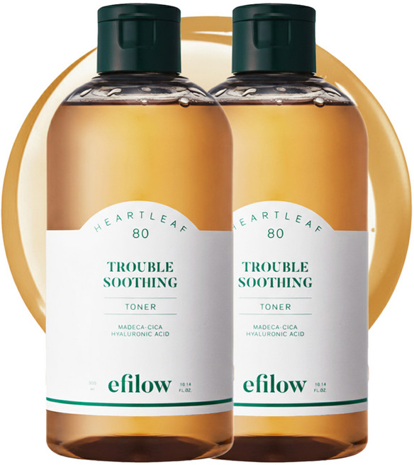 에필로우 어성초 80 히알루시카 트러블 수딩 토너, 300ml, 2개