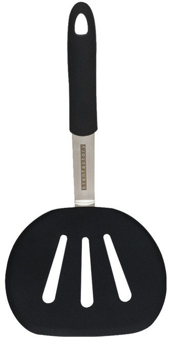 스텐팩토리 스텐 304 와이드 긁힘없는 실리콘 뒤집개, 혼합색상, 1개