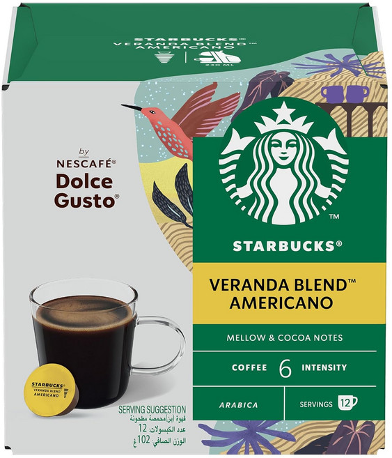 STARBUCKS 星巴克 閑庭美式膠囊咖啡, 8.5g, 12個裝, 1組