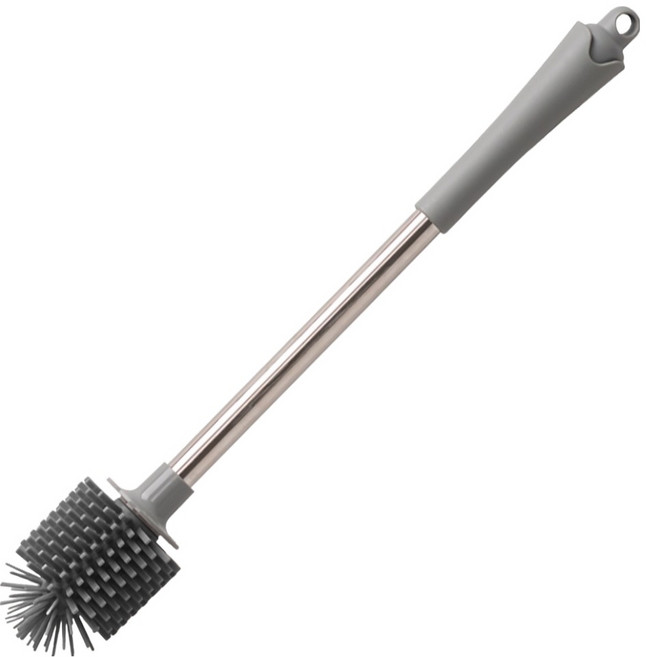 플라이토 실리콘 클린픽 화장실 변기 청소솔, 그레이, 1개