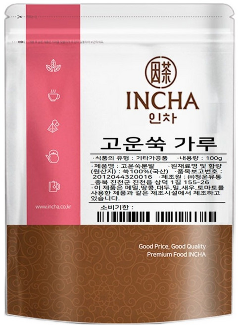 인차 국내산 고운쑥 가루, 100g, 1개