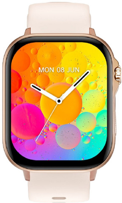 Ergotech 人因科技 GPS定位心率血氧藍牙通話腕錶 SW320, 藍牙 + USB, 2.13吋, 奶茶金