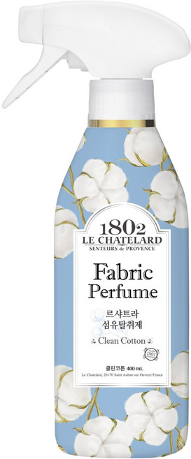 르샤트라1802 섬유탈취제 클린코튼향, 1개, 400ml