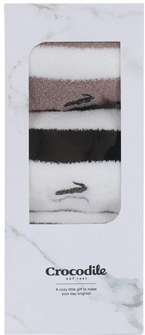 크로커다일 여성용 극세사 수면양말 3족 선물세트 CD296