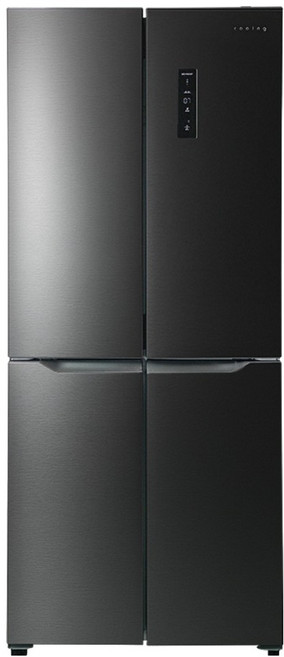 쿠잉전자 글램 글라스 대용량 418L 양문형 4도어 냉장고 방문설치, MD405D