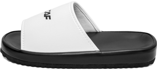 LECAF 男女通用皮革恢復拖鞋 LE5Q005, 黑白色, 3XL(275~280)