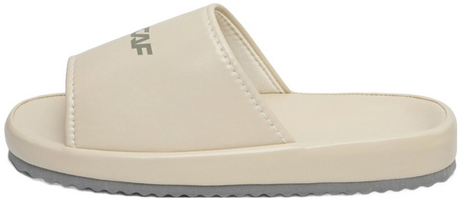 LECAF 男女通用皮革恢復拖鞋 LE5Q005, 米色, M(235~240)