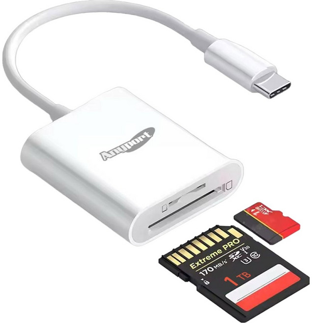 애니포트 C타입 OTG 카드리더기, 1개, AP-ICR30