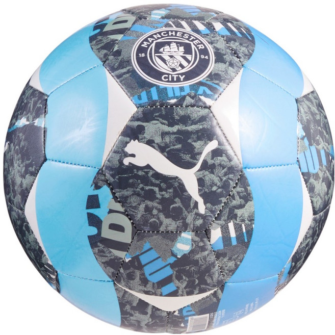 푸마 맨체스터 시티 프리매치 볼, 1개, 스트롱 그레이 팀 라이트 블루