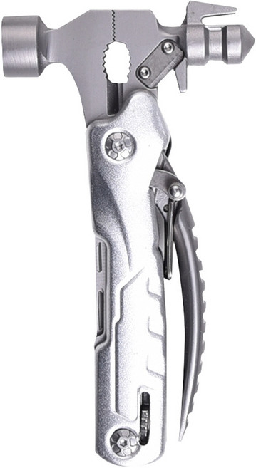 Ad-Forest 旭毅戰錘萬用工具組 手電筒/多功能露營工具 戶外/野外求生, 銀色, 1個