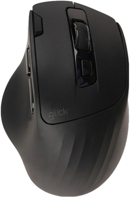 지클릭커 오피스프로 버티컬 OP55 두툼머핀 무소음 블루투스 유무선 마우스, 블랙