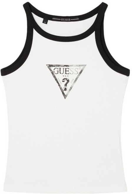 게스 여성용 립배색 빅삼각 나시 YP2K2463WHTS