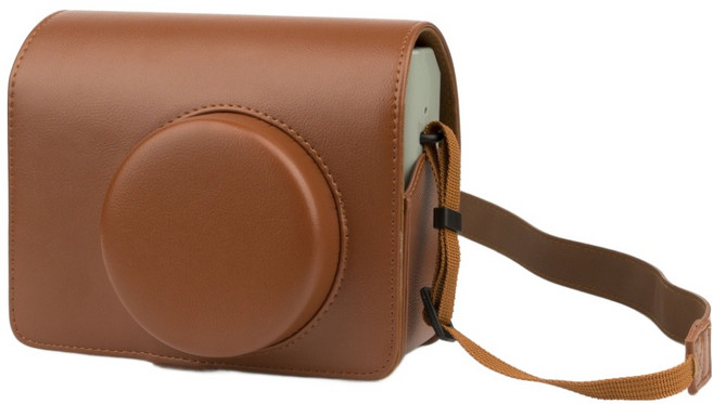 圓形時尚簡約相機包 棕色 W400, 1個, 單一商品