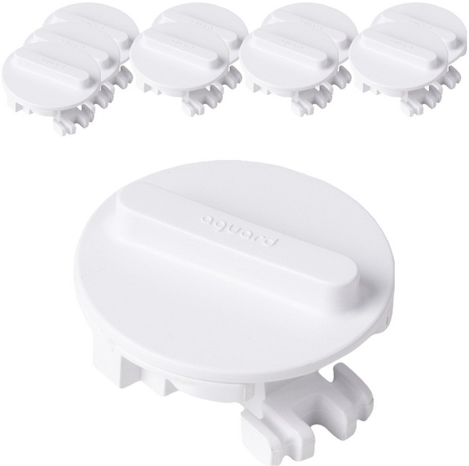 아가드 다이얼 잠금식 감전 방지 콘센트 안전커버 10p, 화이트, 1개