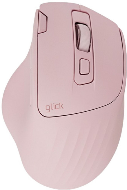 지클릭커 오피스프로 버티컬 OP55 두툼머핀 무소음 블루투스 유무선 마우스, 핑크