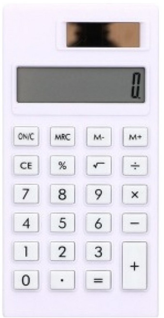 모닝글로리 비움 미니 계산기, 1개, 화이트