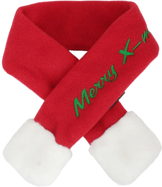 퍼피아 반려동물 산타 스카프, 레드, 1개