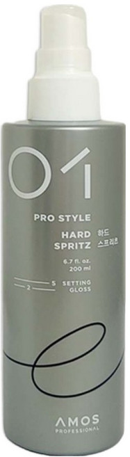 AMOS PROFESSIONAL 愛茉詩 強力定型噴霧 硬質彈力, 200ml, 1個