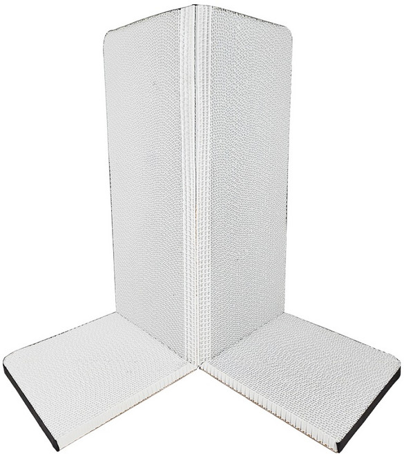 펫츠몬 고양이 코너 벽면 수직 크라프트 스크래쳐, 화이트, 1개