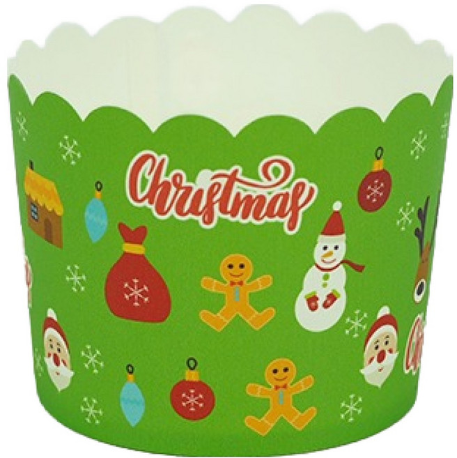 천운패키지 머핀컵, X mas 그린, 50개