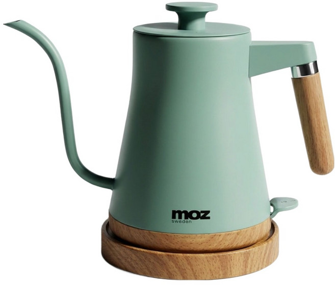 moz 瑞典駝鹿 瑞典手沖無線電熱水壺, MC-1200BK(藍綠色)