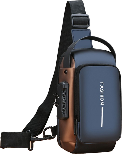 리빙포켓 다기능 대용량 휴대용 크로스 카메라 가방, 블루, 1개